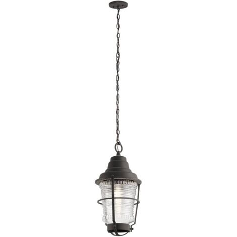 Chance Harbor Kichler Outdoor 1 Lanterna a catena leggera Zinco resistente alle intemperie IP44