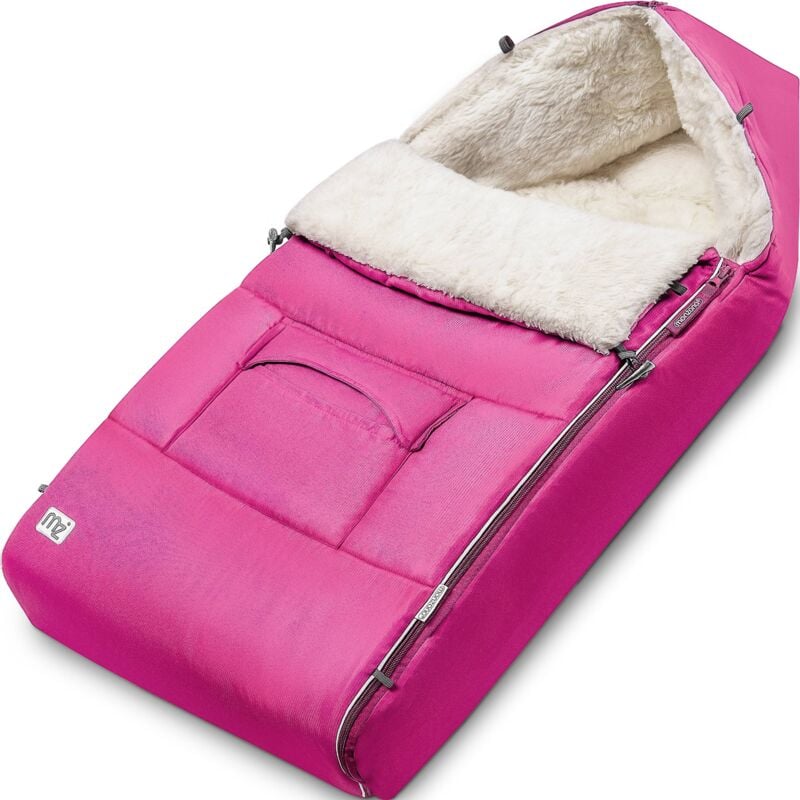Monzana - Chancelière pour bébé hiver avec réflecteurs fermeture éclair buggy lavable sac de couchage couverture douillette Rose