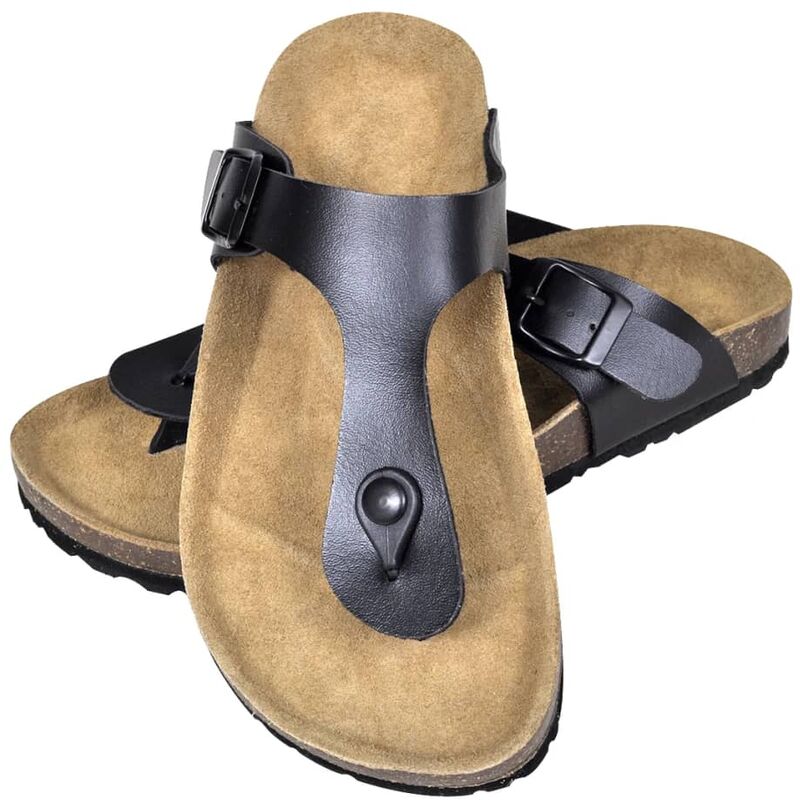 

Sandalias de corcho bio mujer diseño chancla negro talla 37 - Negro - Vidaxl