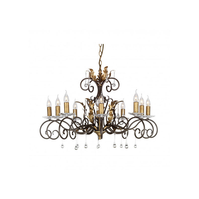 Elstead - Suspension Amarilli, bronze / or, 10 ampoules - Marron