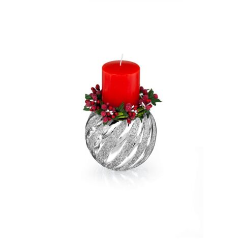 Chandelier avec bougie rouge Taille: Fi 8,5 H12 cm UGS : BC5571/18