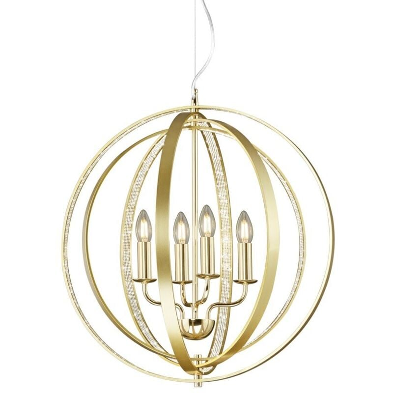 Trio - Suspension, Suspension sphérique Candela Laiton en Metal