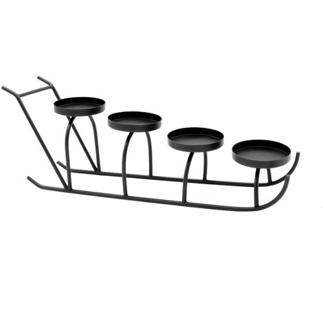Couronne De L'Avent Métal Noir 34 Cm – Avec 4 Porte-bougies Et Panier à Décorer – Décoration Noël - 6