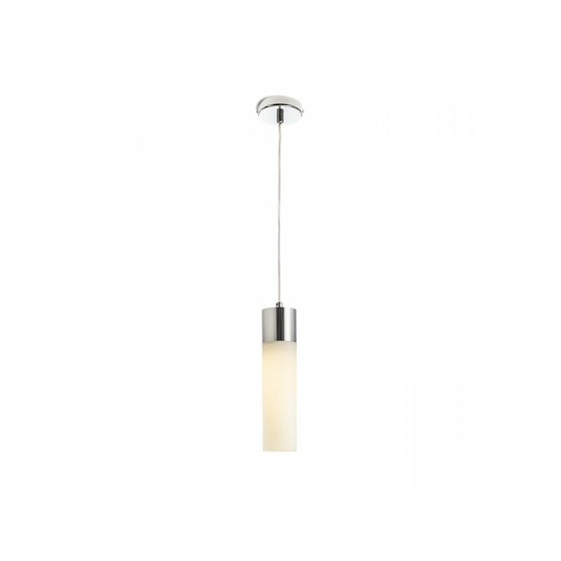 Rendl Light - Chandelier eight suspension en verre opalin/chrome 230V E27 28W