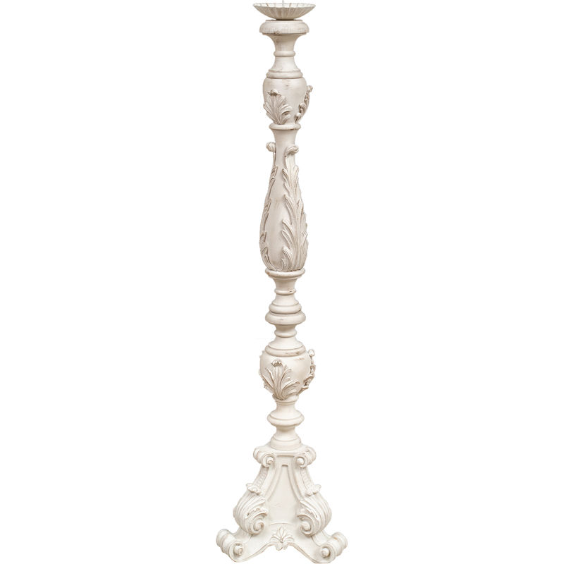 Chandelier fabriqué en italie chandelier en bois à finition blanche