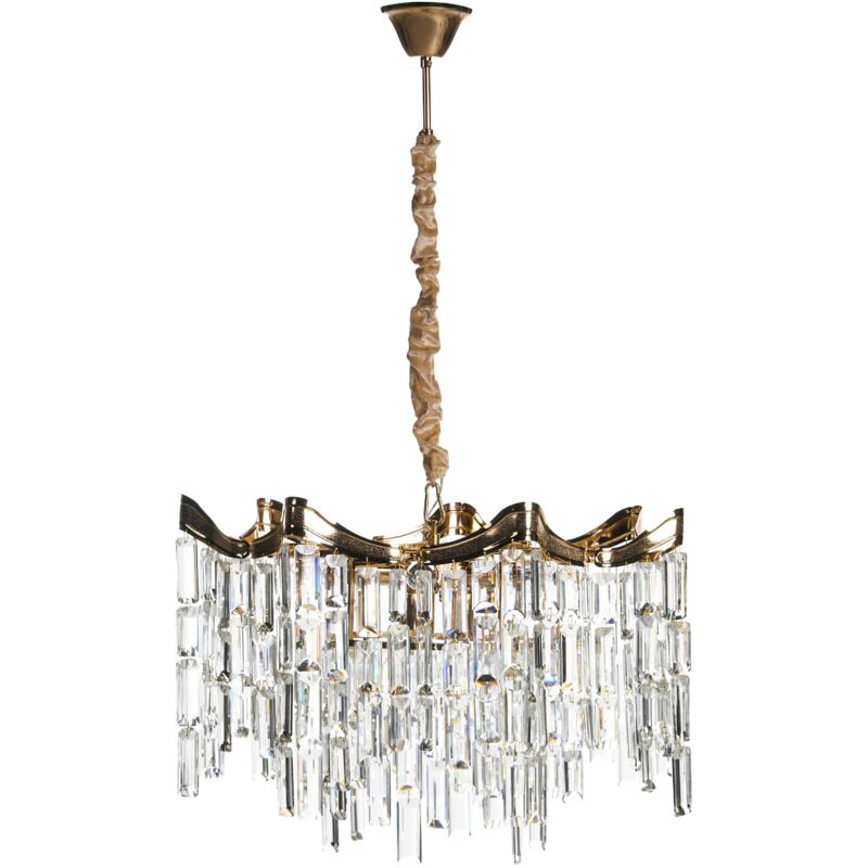 Image of Chandelier Gold Iron Acrylic Faux Crystals&hellip;