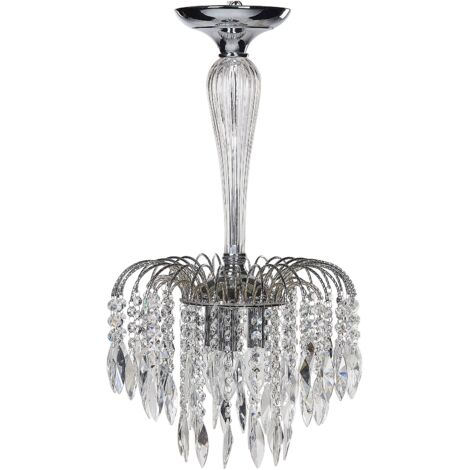 Chandelier à deux bras en métal argenté, Allemagne, années