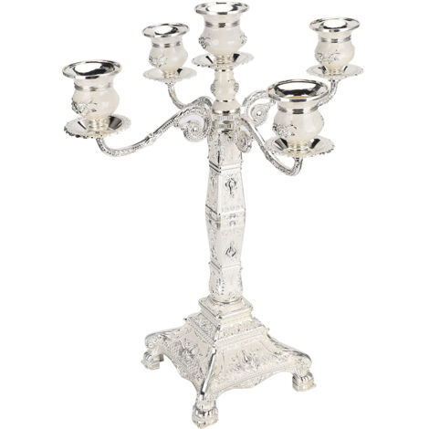 Chandelier Vintage Européen pour Mariage - Support Bougies Relief Décoration Table