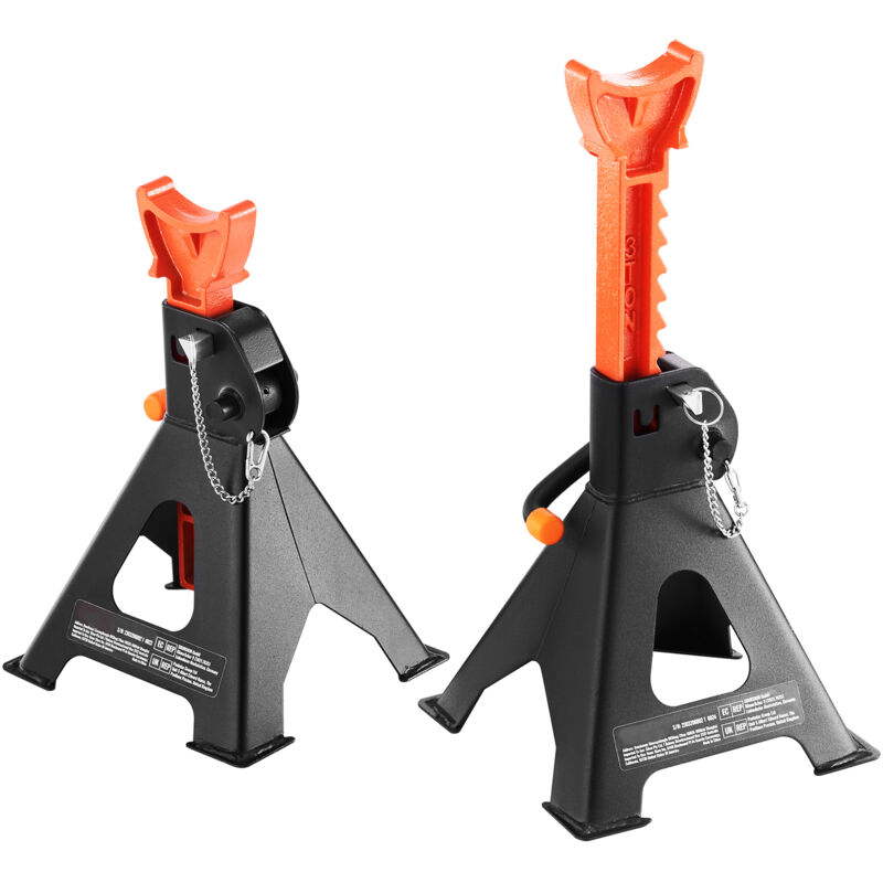 Chandelles Mophorn 3 tonnes (6 000 lb), double verrouillage, hauteur réglable de 10,8 à 16,3 pouces, idéales pour soulever des vus, des camions, des