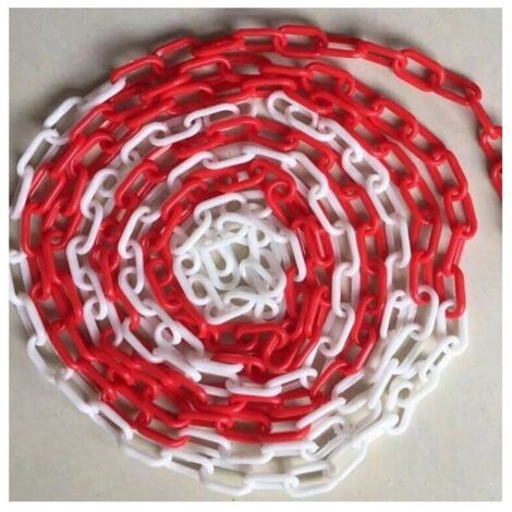 Chane dAvertissement Plastique Rouge et Blanc Chane de Signalisation 10M PZCC