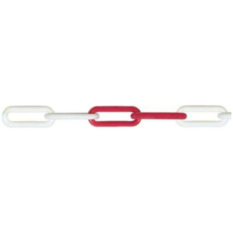 Chane en plastique 6 mm rouge-blanc