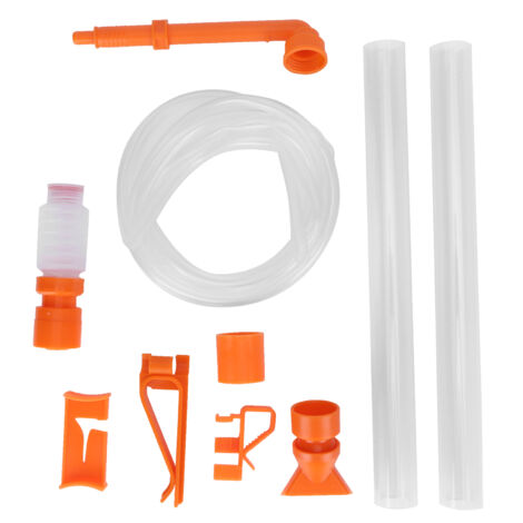 Changeur d'eau pour aquarium 5 en 1 avec grattoir et lave-sable - Plastique, 30 cm, 2 tuyaux + 7 accessoires