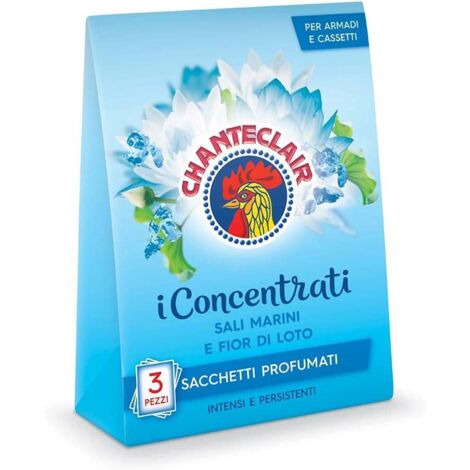 CHANTECLAIR I CONCENTRATI SACCHETTI PROFUMATI 3PZ FIORI SALI MARINI E FIOR DI LOTO