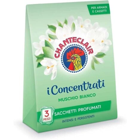 CHANTECLAIR I CONCENTRATI SACCHETTI PROFUMATI 3PZ MUSCHIO BIANCO INTENSI E RESISTENTI