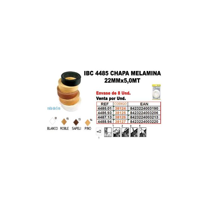 

ibc 4-488 chapa melamina 22mmx5,0mt 94pino - Mibricotienda