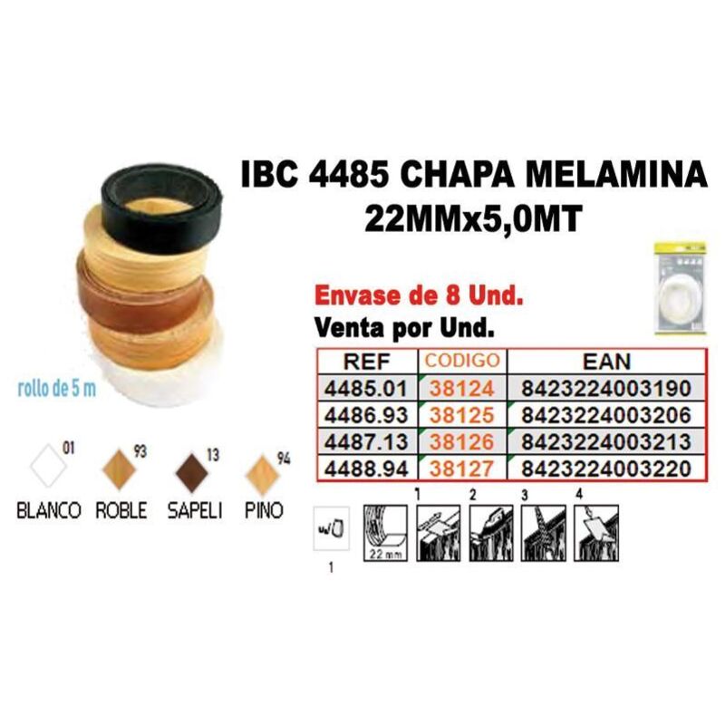 

ibc 4-486 chapa melamina 22mmx5,0mt 93robl - Mibricotienda