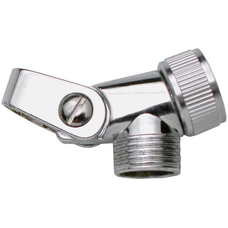 Chape articulée pour support de douchette sur crochet mural - chrome