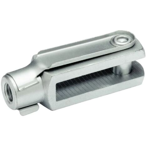 Chape femelle avec axe M5 x 20mm en acier zingué DIN 8140 71752 pièce de fixation pour vérin Tête Embout Fourche Universel Véhicule Goupille Sécurité Clip Mâchoire