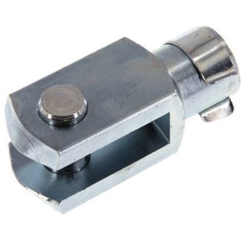 Chape femelle avec axe M8 x 16mm en acier zingué DIN 8140 71752 pièce de fixation pour vérin Tête Embout Fourche Universel Véhicule Goupille Sécurité Clip Mâchoire
