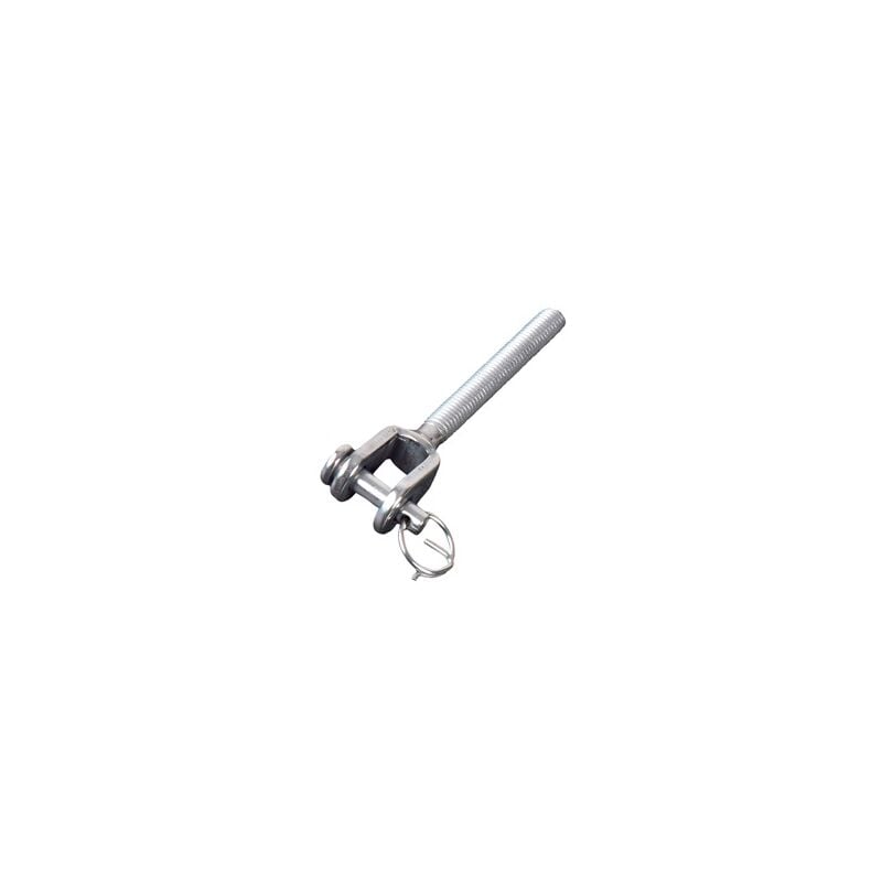 Deco Fer Forge - qualite francaise] - Chape standard fileté M6 pas à droite - Longueur 73mm - Inox 316 - à visser
