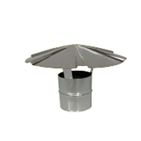 Chapeau chinois simple paroi inox mâle - Ø 80