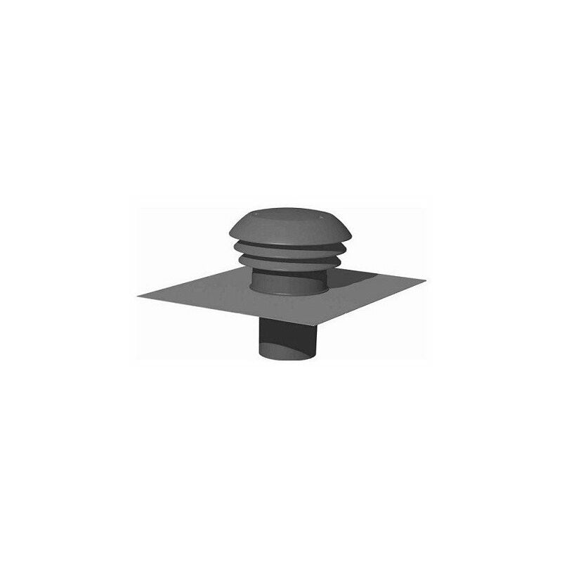 Unelvent - Chapeau de toiture 160mm pour évacuation vmc gris ardoise