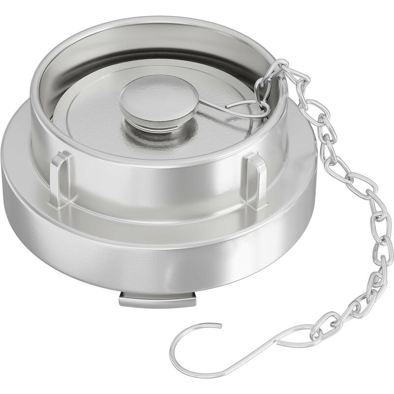 Wiltec - Chapeau d'accouplement Storz C/52 mm – 51 x 98 x 98 mm – en Aluminium – avec Manchon 120° et Chaîne de sécurité – Raccord pour Tuyaux