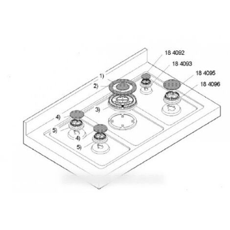 Chapeau de brûleur pour Cuisinière BOSCH 00184122