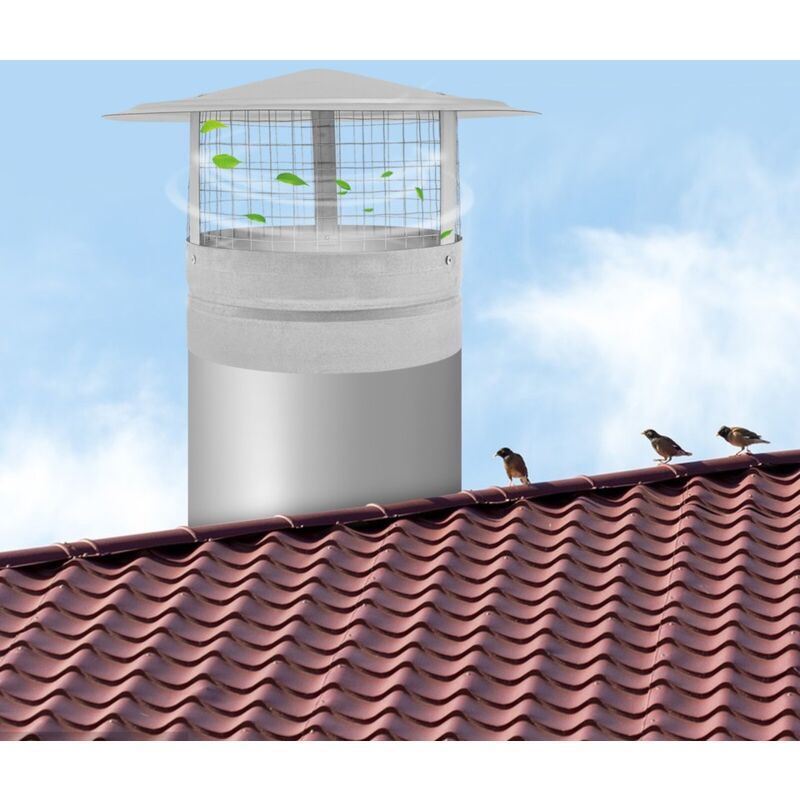 Chapeau de cheminée de toit Chapeau de cheminée de toit conique Acier inoxydable