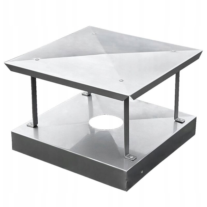 Chapeau de cheminée enveloppe en acier inoxydable 35 x 50 cm avec base
