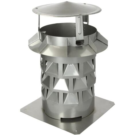 Chapeau de cheminée Windkat diam. 160 mm uniquement avec plaque de base