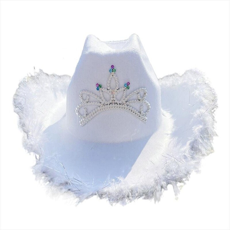 Chapeau de cow-girl avec cordon de serrage et strass, accessoires de costume de cow-boy, casquette de cow-boy rose de style occidental pour fête