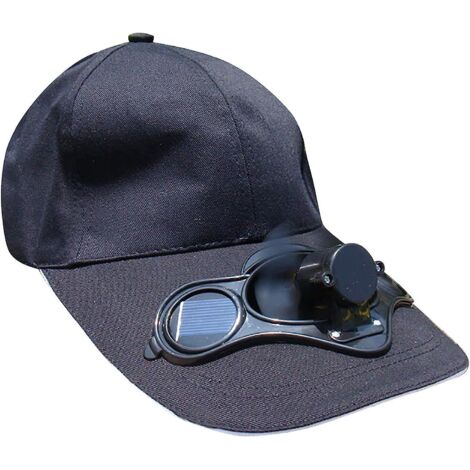 Chapeau de festival noir pour homme avec ventilation solaire et protection UV