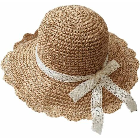 Chapeau de paille d'été dames chapeau pliable pêcheur chapeau soleil chapeau plage chapeau été chapeau femmes Anti-UV chapeau extérieur large bord casquette