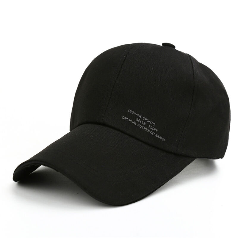 Chapeau de pêche pour homme en toile, style coréen avec visière, idéal pour la protection solaire en extérieur (Noir, 54-62 cm)