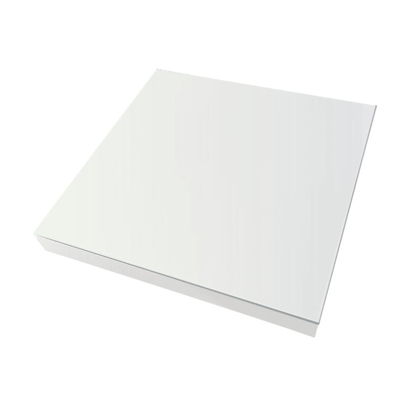 Chapeau de pile de poteau en alu - plat et carré - ral 9010 - Dimensions 250x250 mm Aluhome