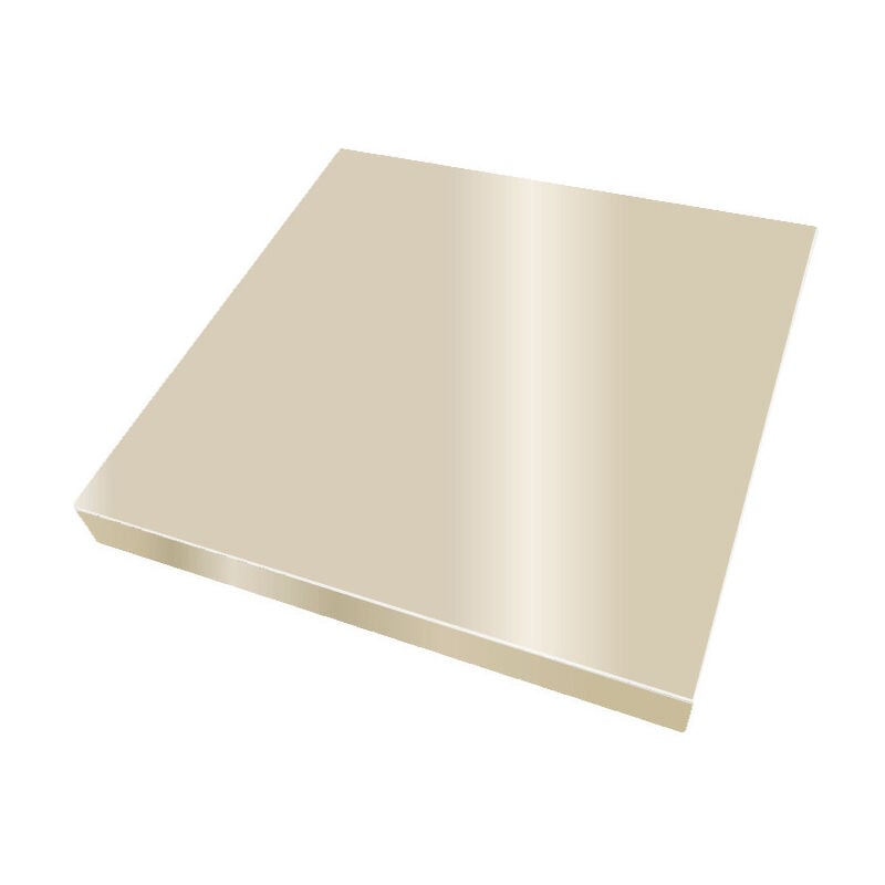 Chapeau de pile de poteau en alu - plat et carré - ral 1015 - Dimensions 250X250 mm Aluhome