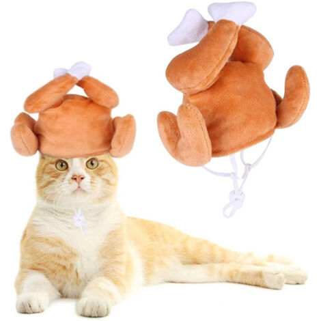 Chapeau de pilon pour chat, petit chien, Halloween, Thanksgiving, dinde, bandeau, couvre-chef, costume pour petit chien, chaton