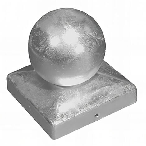 Chapeau de poteau boule zingué à visser - 70 mm