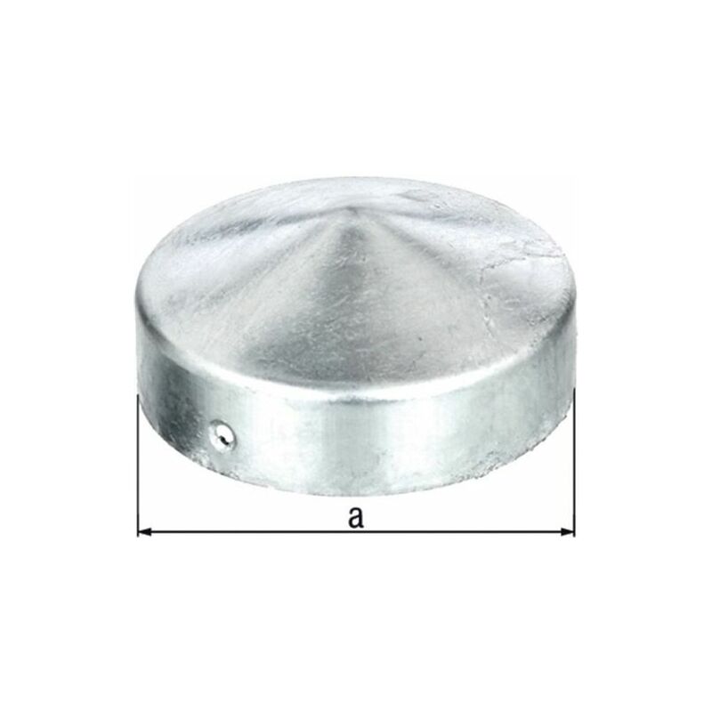 Capuchon de poteau (ø 100 mm / forme plate ronde / contenu : 10 pièces) - 205966 - Nw-gah