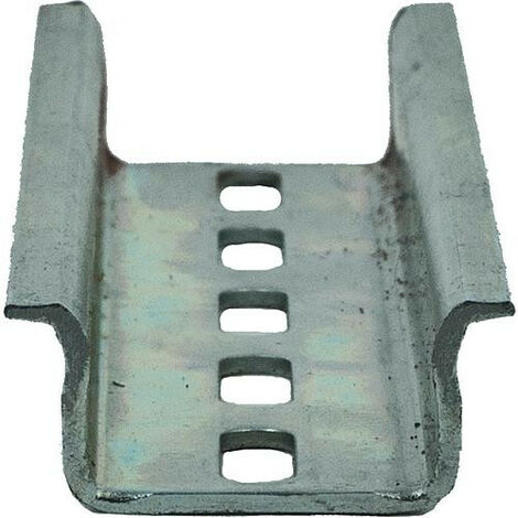 Chapeau de rail profile zingue troue, 2000x35x15 mm