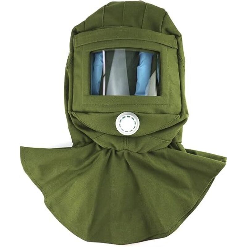 Chapeau de sablage en toile, protection peinture, protection poussière, masque de sablage industriel, protection meulage (vert)