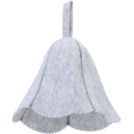 Chapeau de Sauna en Feutre Absorbant, Confortable pour Douche et Bain, Universel Hommes et Femmes, Gris