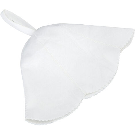 Chapeau de Sauna en Feutre pour Homme et Femme, Anti-Eau et Confortable pour le Bain, Blanc