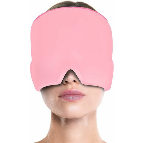 Chapeau de soulagement des maux de tête de la migraine, gel chaud et froid, bonnet de glace extensible, bandeau de soulagement de la migraine, masque de refroidissement pour les yeux gonflés, les sinu
