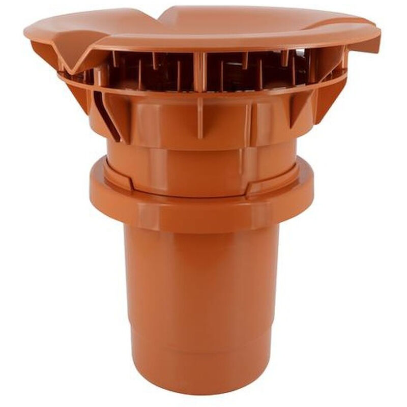 Nicoll – Chapeau aéraulique pour VMC avec adaptateur tuile 160 mm – PVC haute résistance – Protection anti-pluie et anti-insectes