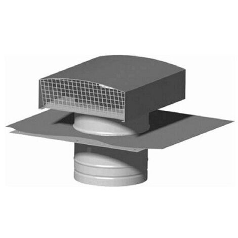 Chapeau de toiture métallique D 315 mm rejet 1800 m3/h aspiration 1100 m3/h couleur ardoise S&P (UNELVENT) 874183