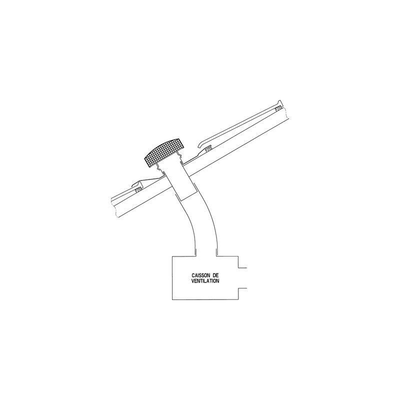 Anjos Ventilation - sortie toiture tol D125 tuile anjos 6005
