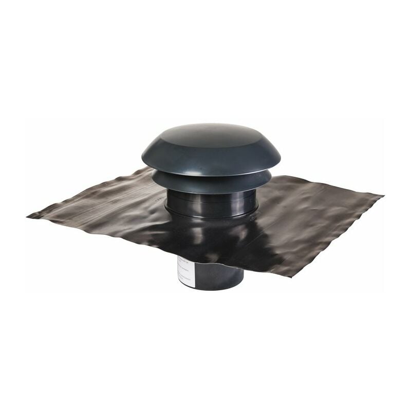 Anjos Ventilation - Chapeau de toiture plastique finition ardoise - diamètre 160 mm - cara - Anjos