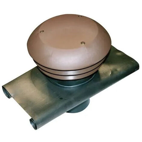 Chapeau de toiture rond 125 mm – Matériau STYROSUN résistant aux intempéries – Étanchéité plaque de plomb souple – Pour systèmes VMC – Autogyre